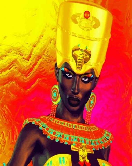 Egyptian Nubian Princess paint by number