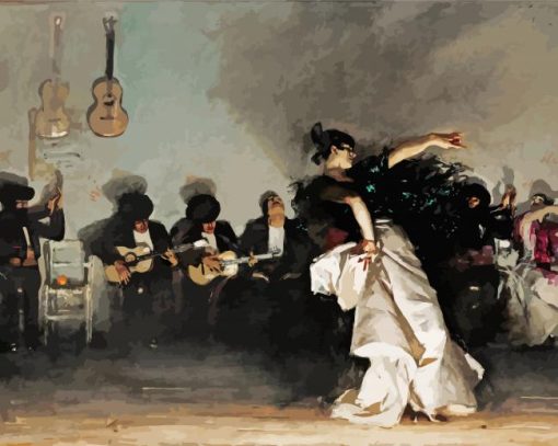 El Jaleo By John Singer Sargent paint by numbers