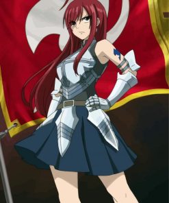 Erza Scarlet Fairy Tail Anime paint by numbers