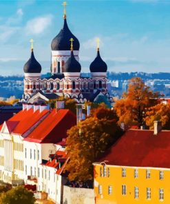 Estonia Tallin City paint by numbers