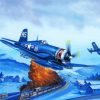 F4U Corsair War Plane paint by numbers