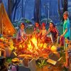 Family Campfire paint by numbers