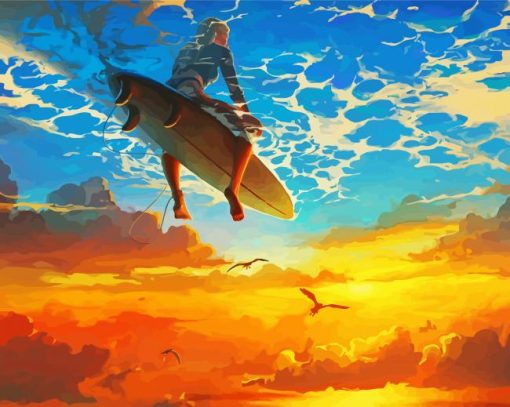 Fantasy Surfer paint by number