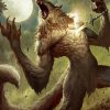 Fantasy Werewolf Howling paint by numbers