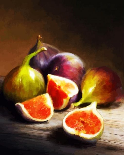 Figs Fruit paint by numbers