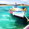 Fishing Boat Art paint by numbers