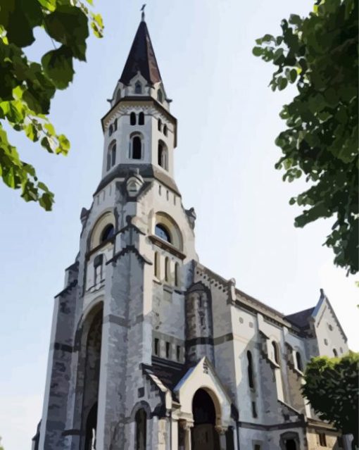 France Annecy Cathedral paint by number