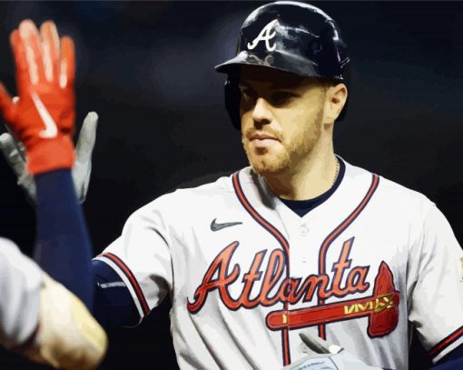 Freddie Freeman Atlanta Braves Player paint by numbers