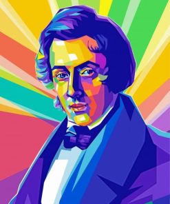 Frederic Chopin Pop Art paint by number