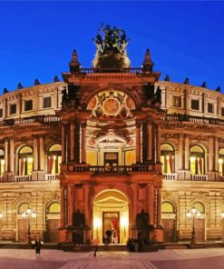 Germany Dresden Opera House paint by number