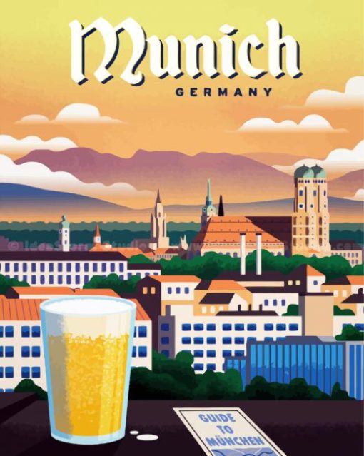 Germany Munich Poster paint by number