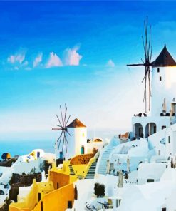 Greece Mykonos Island paint by number