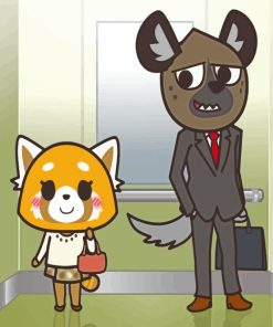 Haida And Retsuko Aggretsuko paint by numbers