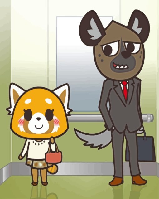 Haida And Retsuko Aggretsuko paint by numbers