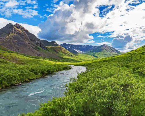 Hatcher Pass Alaska paint by number