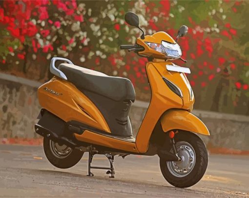 Honda Activa Motorcycle paint by numbers