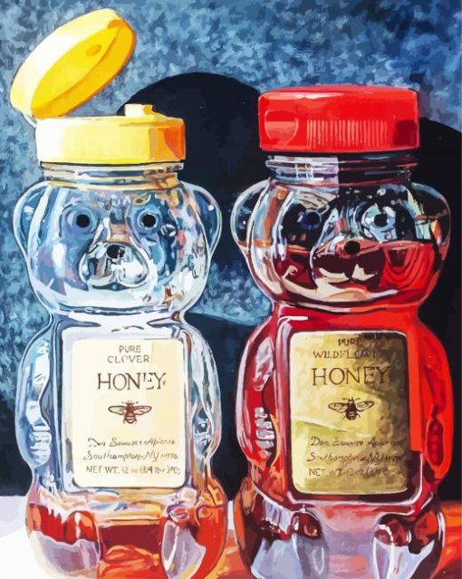 Honey Jars Art paint by number