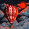 Hot Aiballoon Over Clouds paint by number