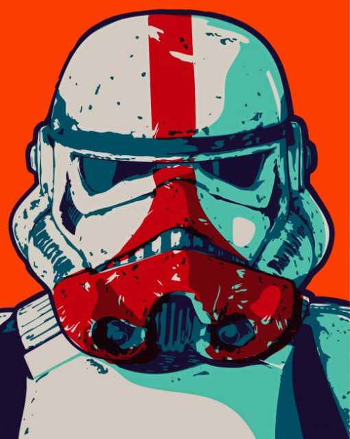 Illustration Stormtrooper paint by numbers