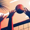 Illustration Volleyball paint by number