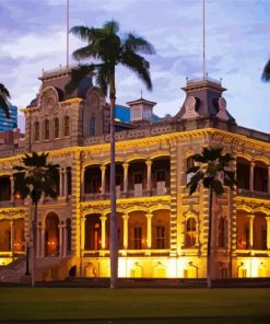 Iolani Palace Oahu paint by numbers