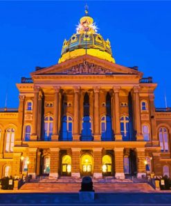 Iowa State Capital Building paint by numbers