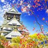 Japan Osaka Castle paint by number