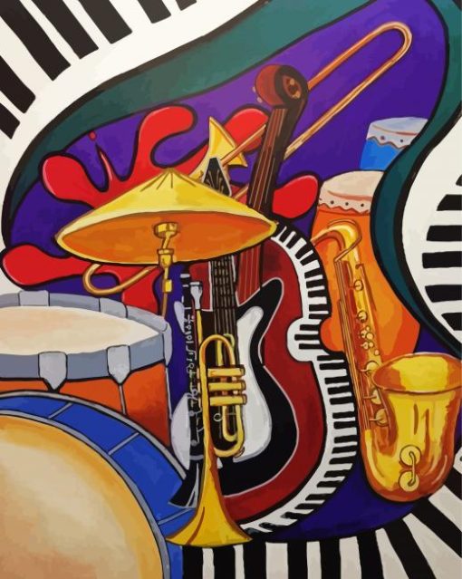 Jazz Equipment paint by numbers