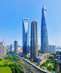 Jin Mao Tower Shanghai paint by number