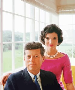 John Kennedy And His Wife paint by number