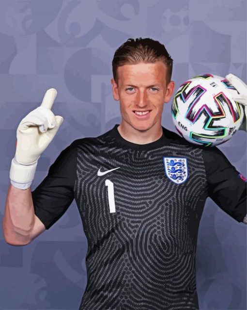 Jordan Pickford Footballer paint by number