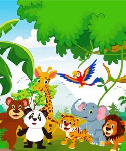 Jungle Safari paint by numbers