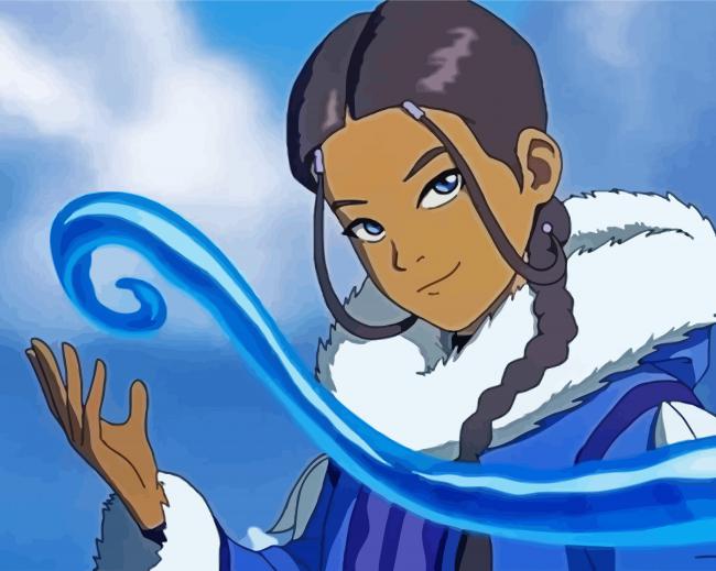 Katara Avatar The Last Airbender paint by number Katara Avatar The Last Airbender paint by numbers
