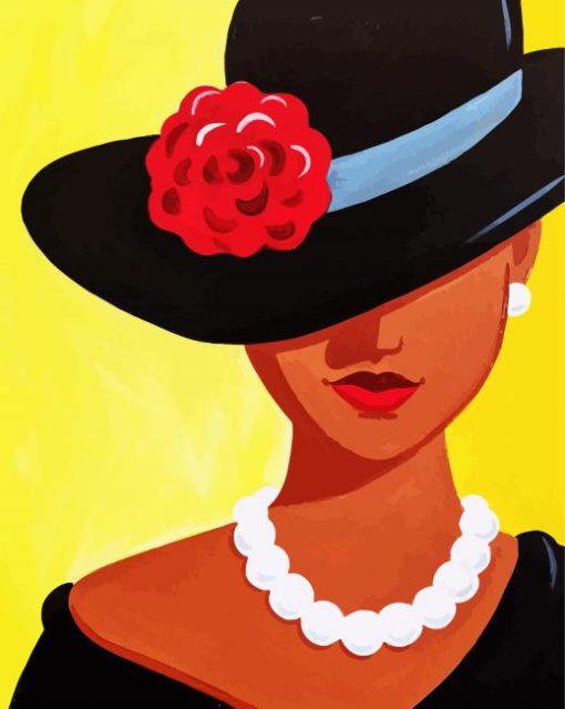 Lady In Hat paint by numbers