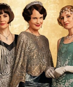 Lady Mary With Anna And Cora Crawley paint by number