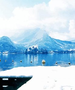 Lake Annecy In Winter paint by number