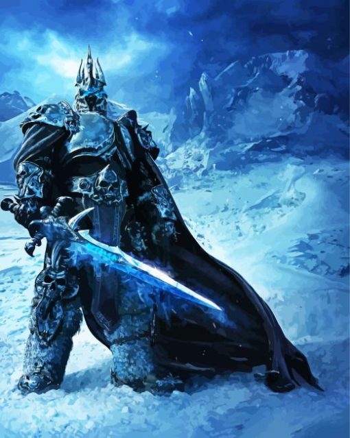 Lich King Arthas Menethil paint by number