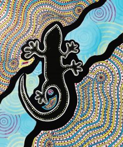 Lizard Aboriginal Art paint by number