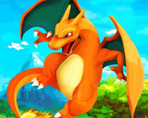 Lizardon Charizard paint by number