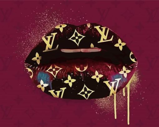 Loui Vuitton Lips paint by number