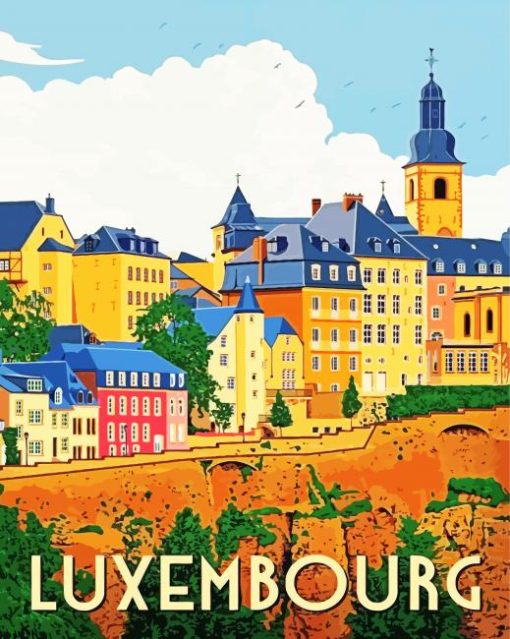 Luxembourg Poster paint by numbers