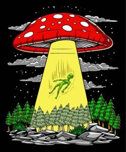 Magic Toadstool Alien paint by number