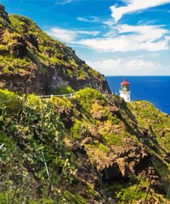 Makapu‘u Point Lighthouse Trail Oahu paint by numbers