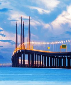 Malaysia Penang Bridge paint by number