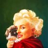 Marilyn Monroe With Pekingese paint by number