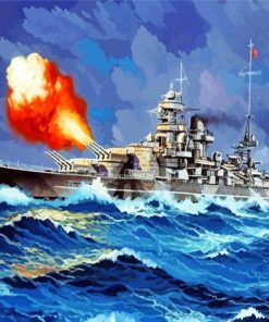 Military Navy Battleship paint by number