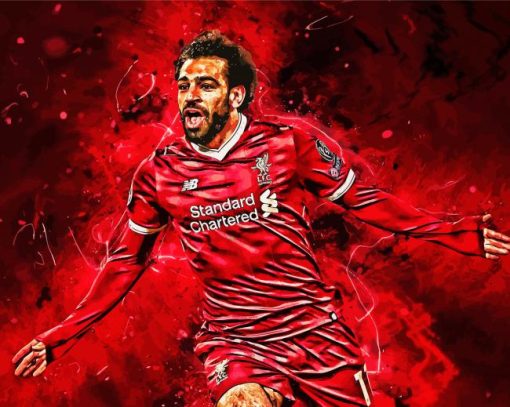 Mohamed Salah Player Art paint by numbers