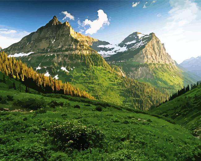 Montana Landscape paint by number