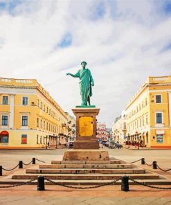 Monument To Duc De Richelieu Odessa paint by number