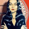 Morticia Addams Vampire paint by numbers